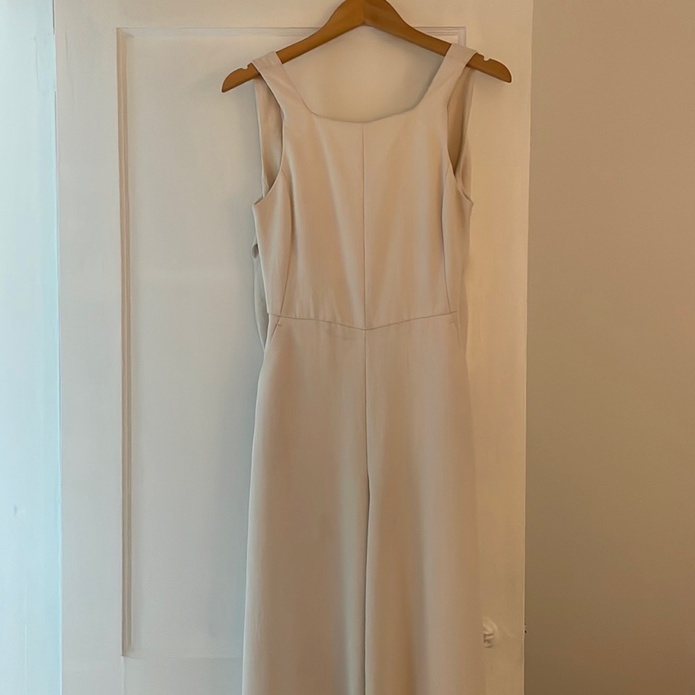 Aritzia wide leg white jumpsuit